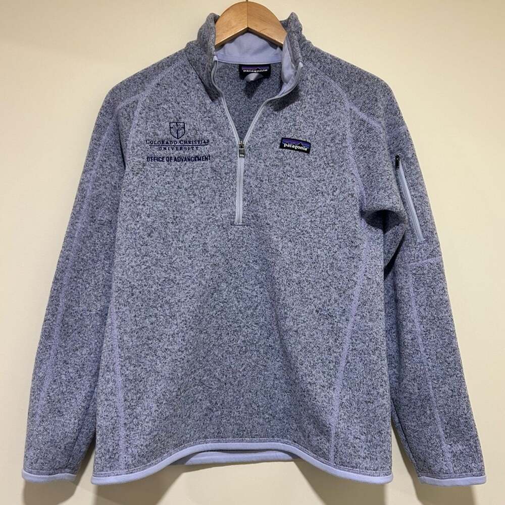 Patagonia Womens Better Sweater 1/4 Zip Fleece Pullover in Purple Blue Sz Medium